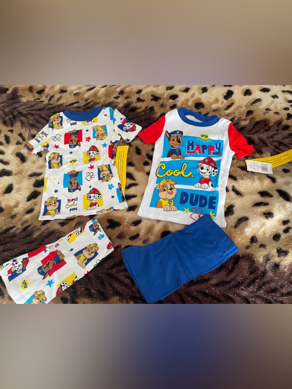 Paw Patrol Boys White Blue Red Graphic Pajama Set